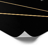 デルの黒い結婚金ゴールド幾何学的へようこそ ポスター (角)