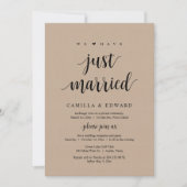 デルはたった今結婚しましたを持っ結婚ています。 招待状 (正面)