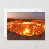 デルウェズの地獄の天然ガス田への扉 ポストカード (正面/裏面)