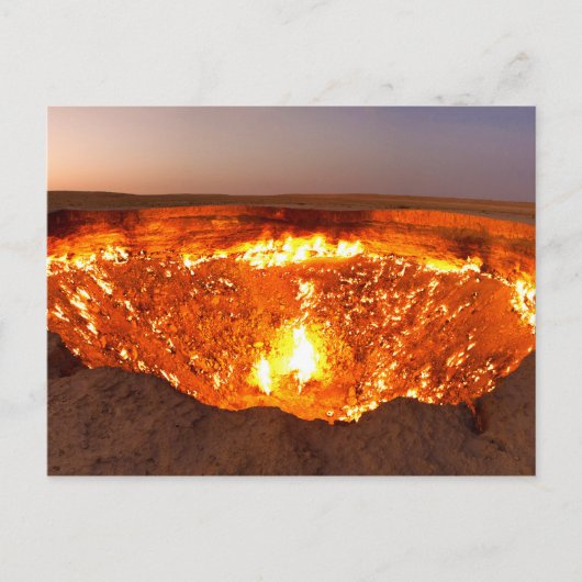 デルウェズの地獄の天然ガス田への扉 ポストカード (正面)