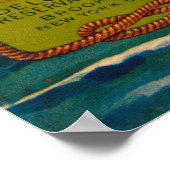 デルカブランドサーモンラベル – 赤 ポスター (角)