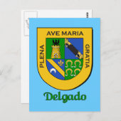 デルガドファミリーヘラルディックシールド ポストカード (正面/裏面)