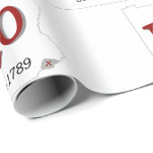 デルコ1789年以来の赤い黒と灰色 ラッピングペーパー (ロールコーナー)