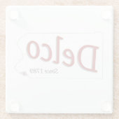 デルコ(R) 1789年より ガラスコースター (裏面)