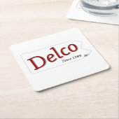 デルコ(R) 1789年より スクエアペーパーコースター (アングル)