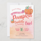 デルスイートリトルカボチャファースト誕生日招待状 招待状 (正面)