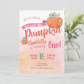 デルスイートリトルカボチャファースト誕生日招待状 招待状 (スタンド正面)