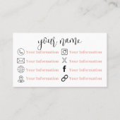 デルセットサボテン+フラワーズボホビジネスカード 名刺 (裏面)