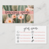 デルセットサボテン+フラワーズボホビジネスカード 名刺 (正面/裏面)