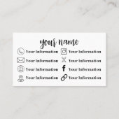 デルセットサボテン+フラワーズ名刺 名刺 (裏面)