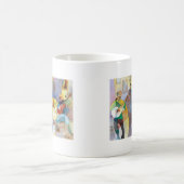 デルタの青音楽デザイン コーヒーマグカップ (中央)