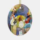 デルタの青音楽デザイン セラミックオーナメント (右)