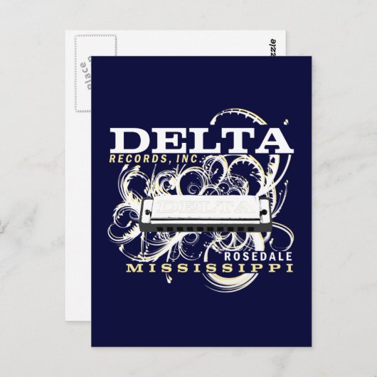 デルタは株式会社を記録します ポストカード (正面/裏面)