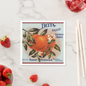 デルタオレンジ果輪状ラベル スタンダードカクテルナプキン (インサイチュ)