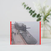 デルタクラスロシアの潜水艦 ポストカード (スタンド正面)
