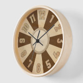 デルタクロック、3D木彫りウォールデコル 壁時計 (傾斜)