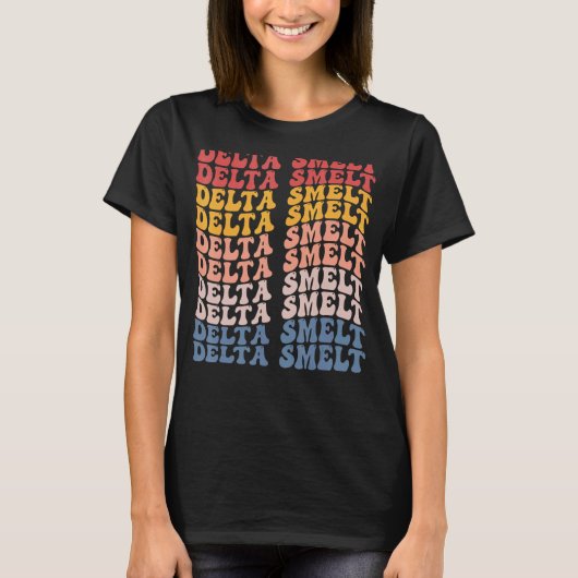 デルタスメルト グルービー レトロ 魚 Tシャツ (正面)