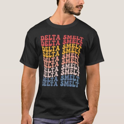 デルタスメルト グルービー レトロ 魚 Tシャツ (正面)