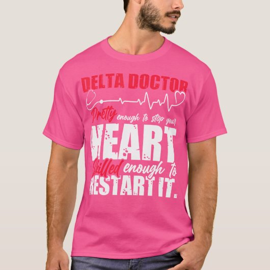 デルタドクターおもしろいデザイン Tシャツ (正面)
