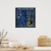 デルタブルースグランジブルースハイウェイポスター ポスター (キッチン)