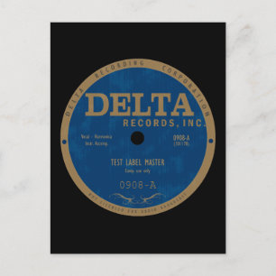 デルタレコードのラベル ポストカード