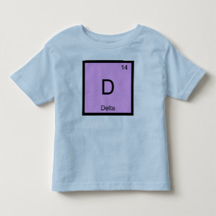 デルタ名化学元素周期表 トドラーTシャツ