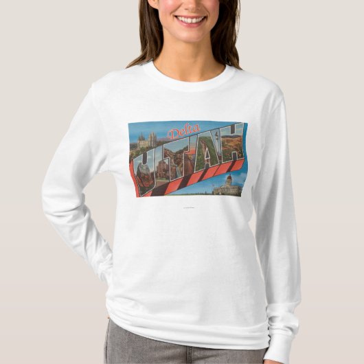 デルタ、UtahLargeの手紙ScenesDelta、UT Tシャツ (正面)