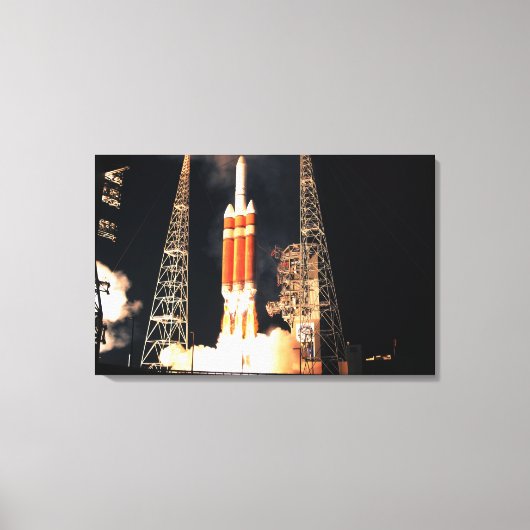 デルタIV重いロケットが飛び降りる キャンバスプリント (正面)
