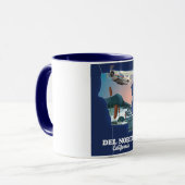 デルノルテカリフォルニアの旅行マップ マグカップ (正面左)