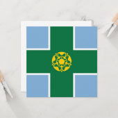 デルビシャー州旗（英国） カード (正面/裏面インサイチュ)