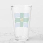 デルビシャー州旗(英国) タンブラーグラス (裏面)