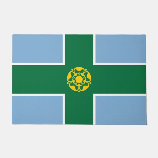 デルビシャー州旗(英国) ドアマット (正面)