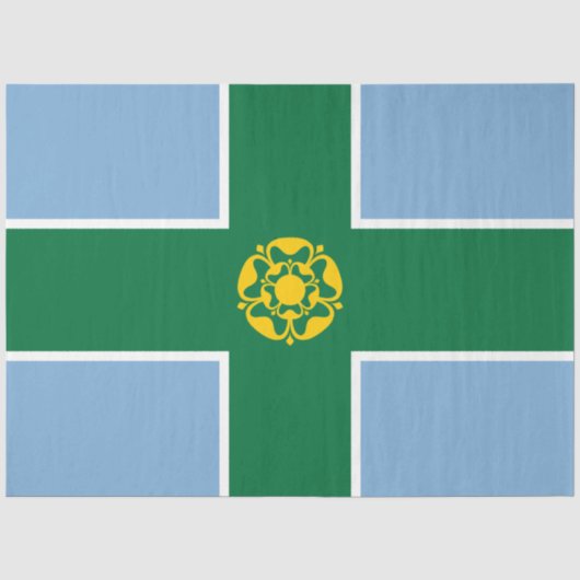 デルビシャー州旗(英国) 薄葉紙 (正面)