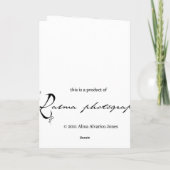 デルファイ、ギリシャ(挨拶状)で遊んでいる猫 カード (裏面)