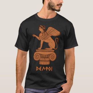 デルフィのスフィンクス - 古代ギリシャの赤絵式 Tシャツ