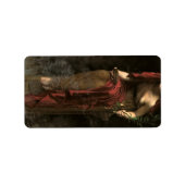 デルフィの女司祭、1891年ジョン・コリアー ラベル (正面)