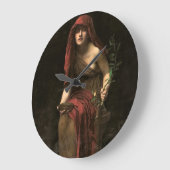 デルフィの女司祭、1891年ジョン・コリアー ラージ壁時計 (傾斜)