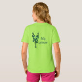 デルフィニウムの水彩画アート 7月の誕生日 Tシャツ (裏面フル)