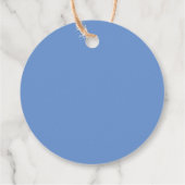 デルフィニウムの花の青い水の色結婚のアート フェイバータグ (裏面)