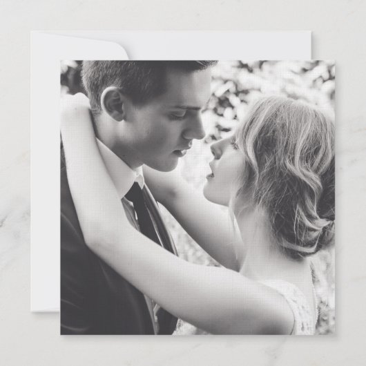 デルフィニウムの花の青い水の色結婚のアート 招待状 (裏面)