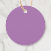 デルフィニウムの花パープルウォーター結婚カラーアート フェイバータグ (裏面)