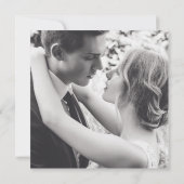 デルフィニウムの花パープルウォーター結婚カラーアート 招待状 (裏面)