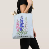 デルフィニウムの花 トートバッグ (クローズアップ)