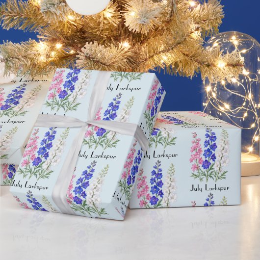デルフィニウムの花 ラッピングペーパー (クリスマス)