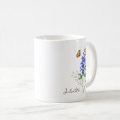 デルフィニウムの誕生月フラワー コーヒーマグカップ (正面右)