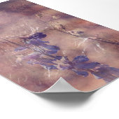 デルフィニウムグランジフラワーズデジタルアート ポスター (角)