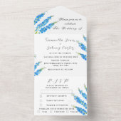 デルフィニウムブルーフローラボタニッ結婚クス オールインワン招待状 (内側)