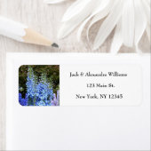 デルフィニウムブルー素朴フローラ差出人住所 ラベル (インサイチュ)