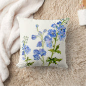 デルフィニウム素晴らしブルーフローラ角枕 クッション (ブランケット)