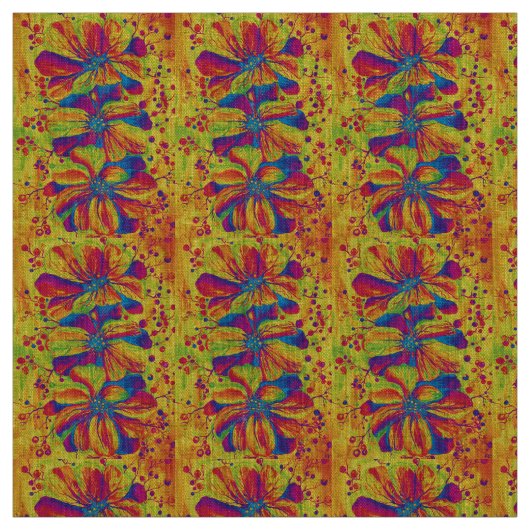 デルフィニウム絵画の花 ファブリック (見本)